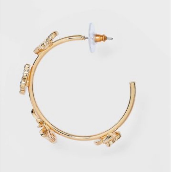 ✨2/15$✨ SUGARFIX by BaubleBar Crystal Wings Butterfly Hoop Earrings - Gold ! - Picture 3 of 3